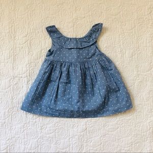 NWT Gap Chambray Polka Dot Dress